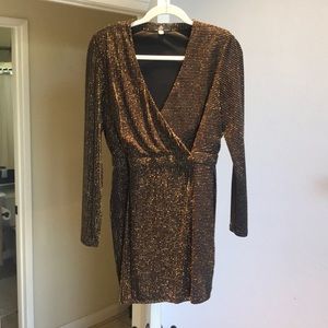Glittery wrap dress